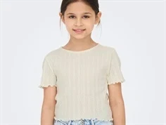 Kids ONLY top cloud dancer i hulmønster